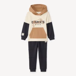 Jogging set met geblokt kleurenschema jongens