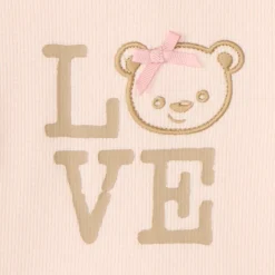 Jogging set met geborduurde teddybeer voor babymeisjes