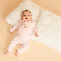 Jogging set met geborduurde teddybeer voor babymeisjes