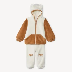 Jogging set met sherpa en vest voor babyjongen