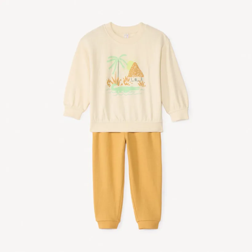 Joggingset met tekening voor babyjongen