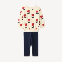 Jogging set met tulpenpatroon meisjes baby