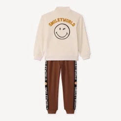 Jogging set met twee materialen van SmileyWorld jongens