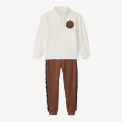 Jogging set met twee materialen van SmileyWorld jongens