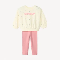 Jogging set van 2 delen met harten: sweatshirt + legging voor baby meisje