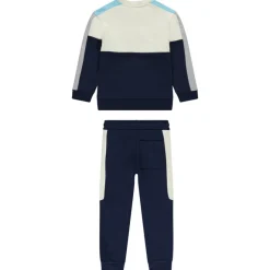 Jogging set van fleece met colour block effect jongens