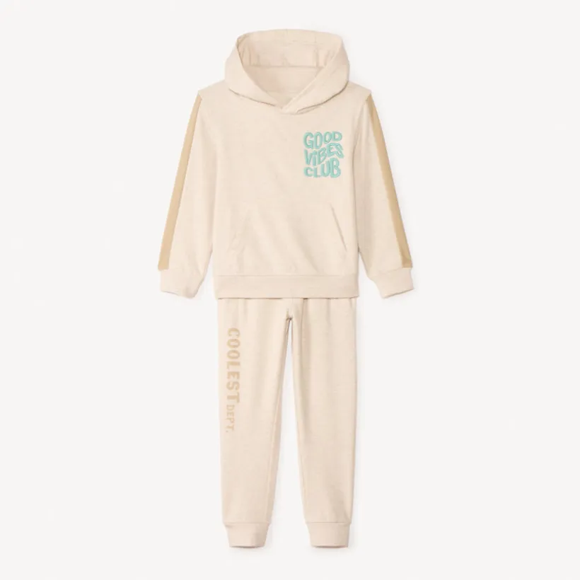 Jogging set van gemêleerde fleece jongens