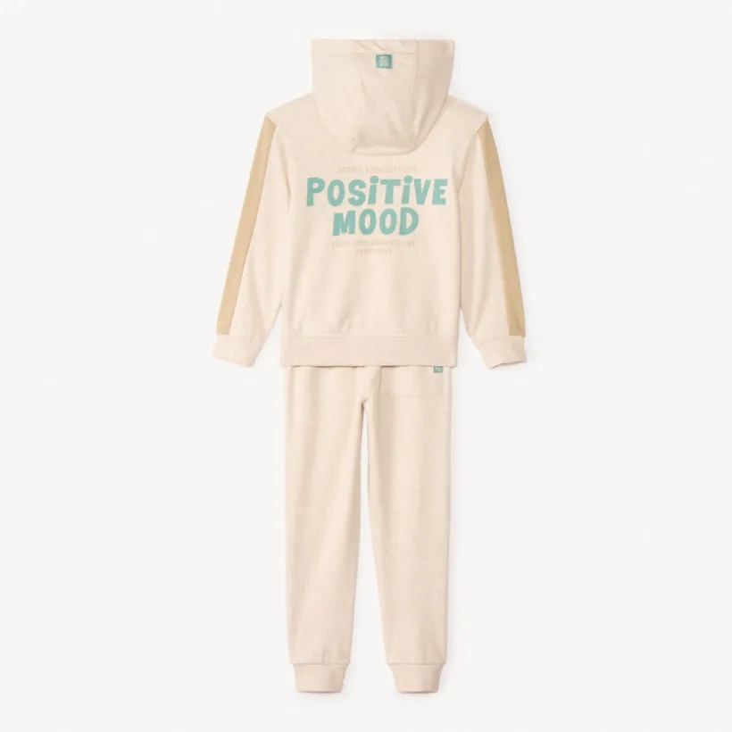 Jogging set van gemêleerde fleece jongens