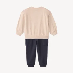 Jogging set voor babyjongen met fancy badstof patch