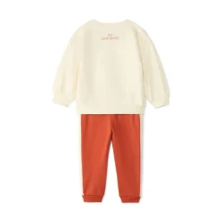 Joggingset voor babyjongens van fleecemateriaal met een fantasieprint
