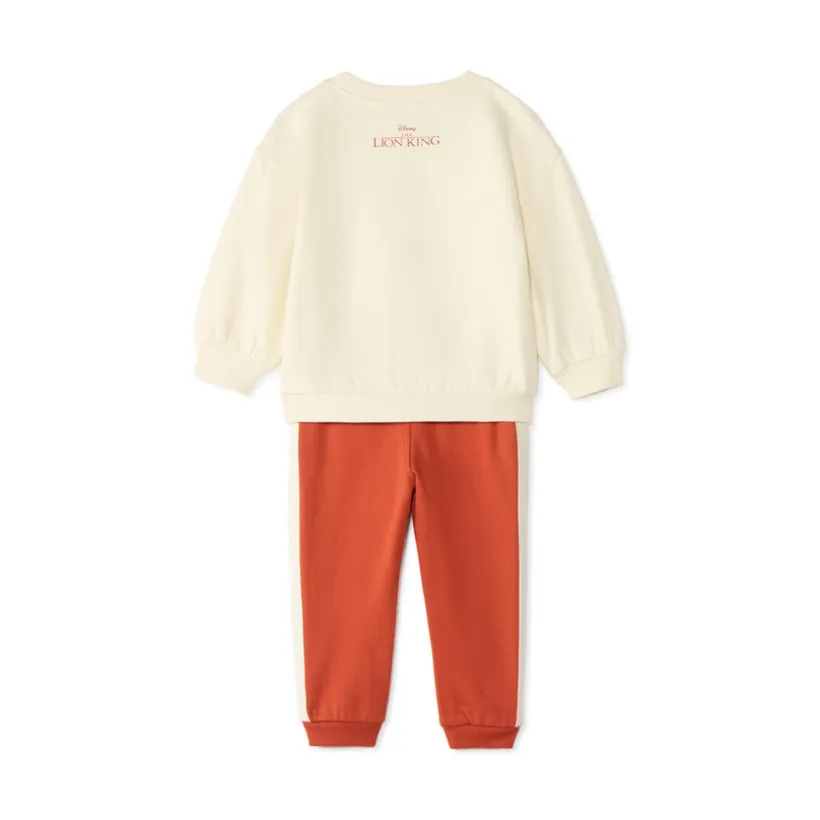 Joggingset voor babyjongens van fleecemateriaal met een fantasieprint