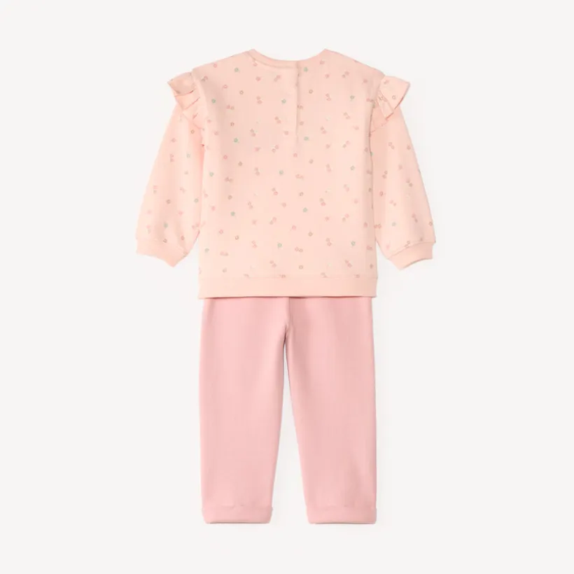 Jogging set voor babymeisjes met bloemenprint