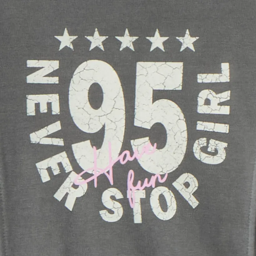 Jogging set voor meisjes in grijs met een vervaagde look