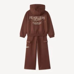 Jogging set voor meisjes met capuchontrui en cargobroek