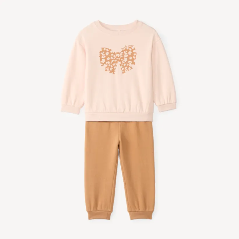 Joggingset voor meisjes met strikprint