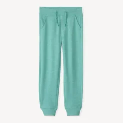 Joggings in uni slub fleece jongens