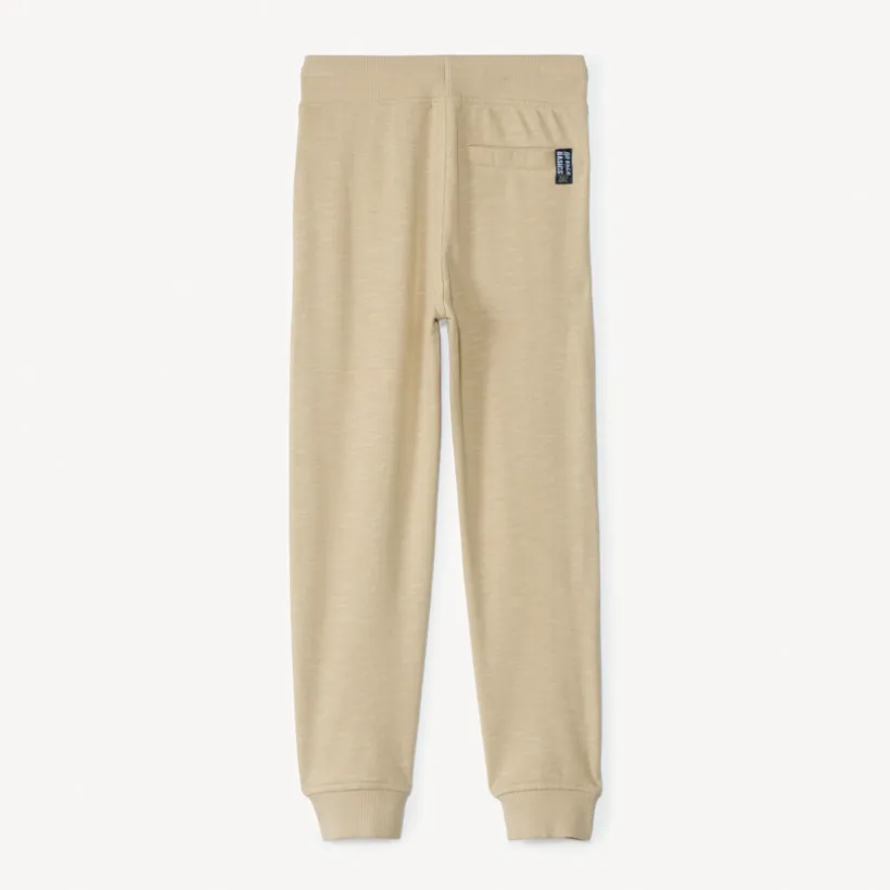 Joggings in uni slub fleece jongens