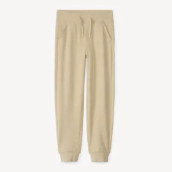 Joggings in uni slub fleece jongens