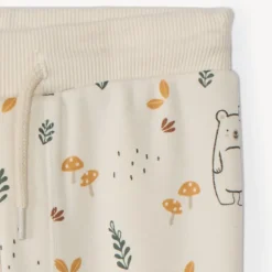 Jogging van geborsteld katoen met natuurprint voor babyjongen