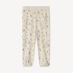 Jogging van geborsteld katoen met natuurprint voor babyjongen
