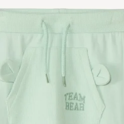 Jogging van unicolor fleece en honingraat voor babyjongens