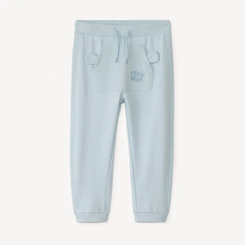 Jogging van unicolor fleece en honingraat voor babyjongens