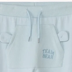 Jogging van unicolor fleece en honingraat voor babyjongens