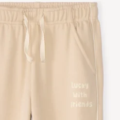 Jogging wijd in bedrukt fleece meisjes