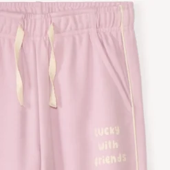 Jogging wijd in bedrukt fleece meisjes