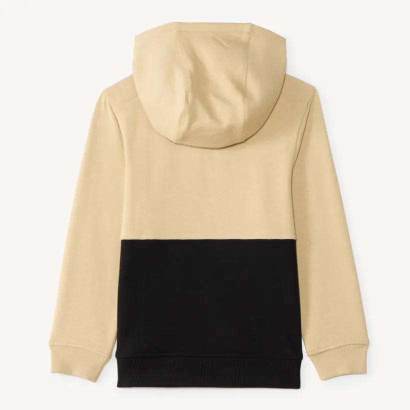 Jongen hoodie met bicolor rits kraag
