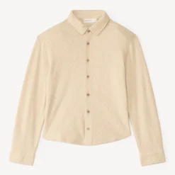 Jongen lange mouwen gestructureerde blouse