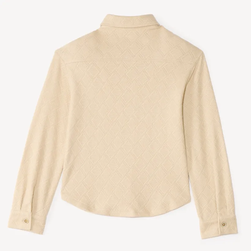 Jongen lange mouwen gestructureerde blouse