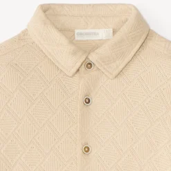Jongen lange mouwen gestructureerde blouse
