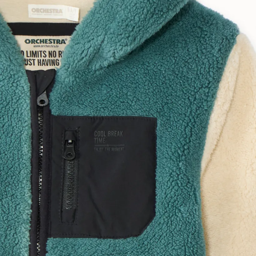 Jongen sherpa hoodie jacket
