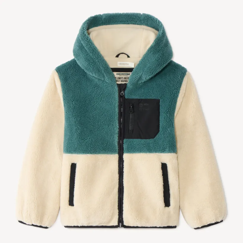 Jongen sherpa hoodie jacket