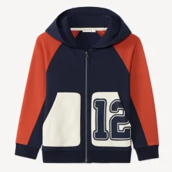 Jongens hoodie met contrast rits