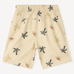 Jongens korte broek van doek met zon- en palmprint