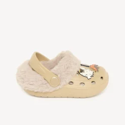 Jongens pantoffels stijl klompschoen met voering en patch