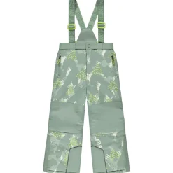 Jongens ski broek met afneembare bretels en print