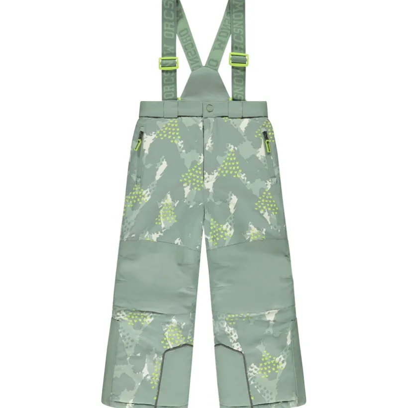 Jongens ski broek met afneembare bretels en print