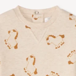 Jumpsuit met paardenprint voor babyjongen
