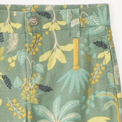 Jungleprint canvas bermuda voor jongen