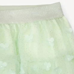 Jupe en tulle pailletée avec fleurs en relief fille