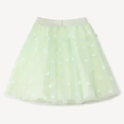 Jupe en tulle pailletée avec fleurs en relief fille