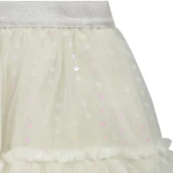 Jupe en tulle volanté avec sequins fleurs irisés pour bébé fille