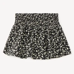 Jupe-short met smock taille en bloemenprint voor meisje