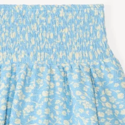 Jupe-short met smock taille en bloemenprint voor meisje