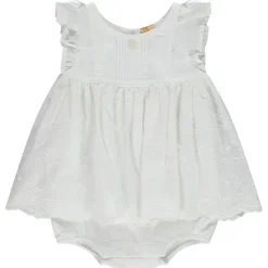 Jurk body 2-in-1 effect met Engels borduursel voor baby meisjes