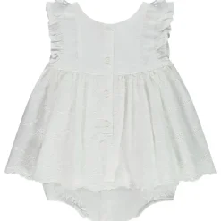 Jurk body 2-in-1 effect met Engels borduursel voor baby meisjes
