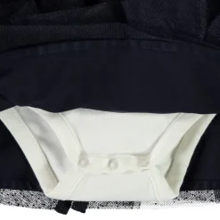 Jurk body met lange mouwen 2-in-1 effect in twee stoffen voor meisjes
